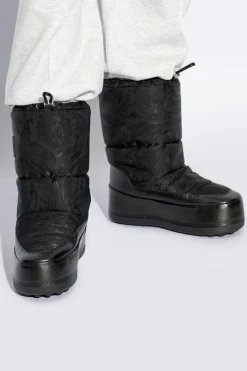 Versace BLACK Snow boots with logo