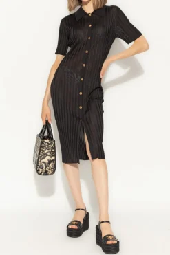 Versace BLACK Striped dress