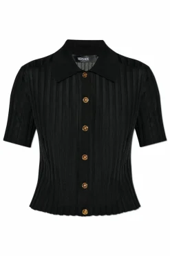 Versace BLACK Striped top
