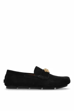 Versace BLACK Suede loafers