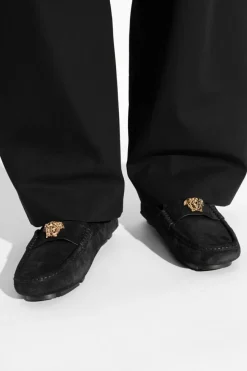 Versace BLACK Suede loafers