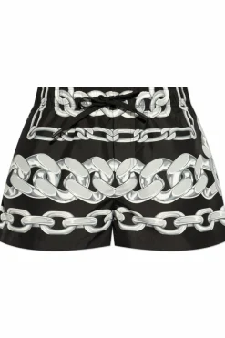 Versace BLACK Swim shorts with Medusa Chain print