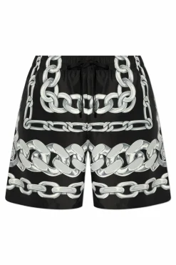 Versace BLACK Swim shorts with Medusa Chains print
