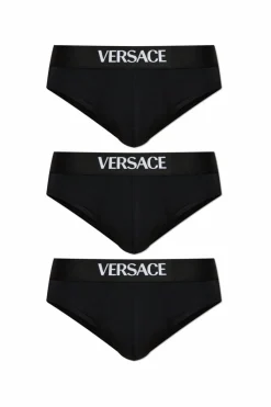 Versace BLACK Three-pack briefs with logo