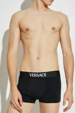 Versace BLACK Three-pack of logo boxers
