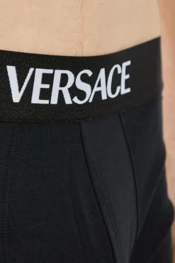 Versace BLACK Three-pack of logo boxers
