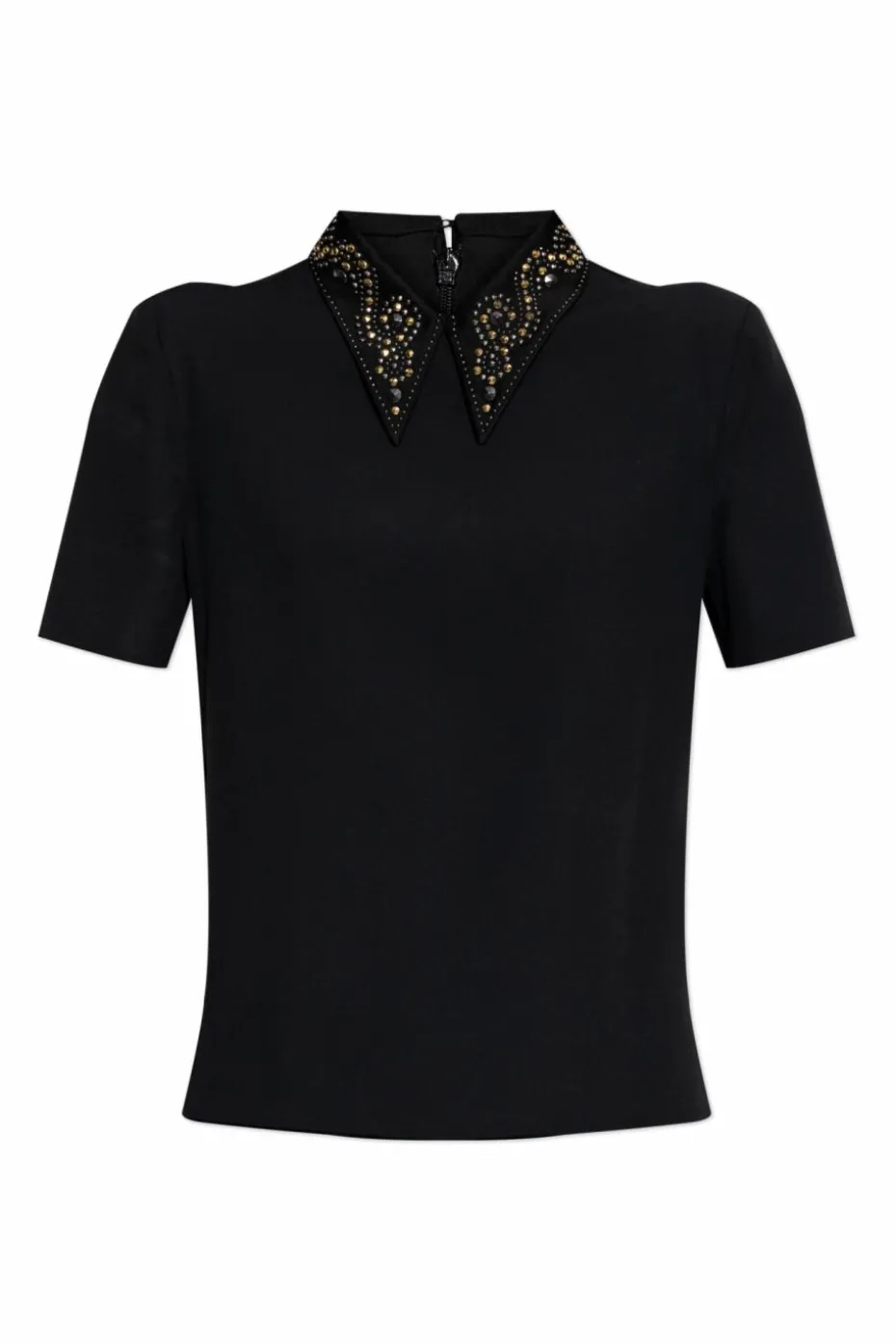 Versace BLACK Top with applications on the collar