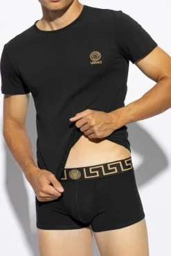 Versace BLACK T-shirt from the `Underwear` collection