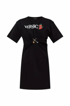 Versace BLACK T-shirt style dress