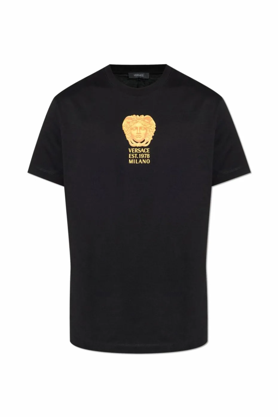 Versace BLACK T-shirt with printed logo