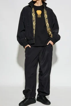 Versace BLACK T-shirt with printed logo