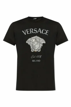 Versace BLACK T-shirt with Medusa Head
