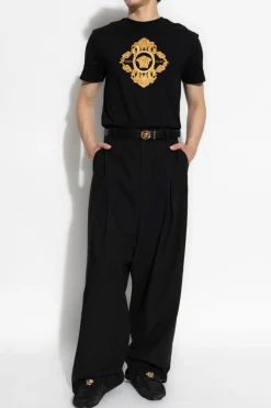 Versace BLACK T-shirt with logo
