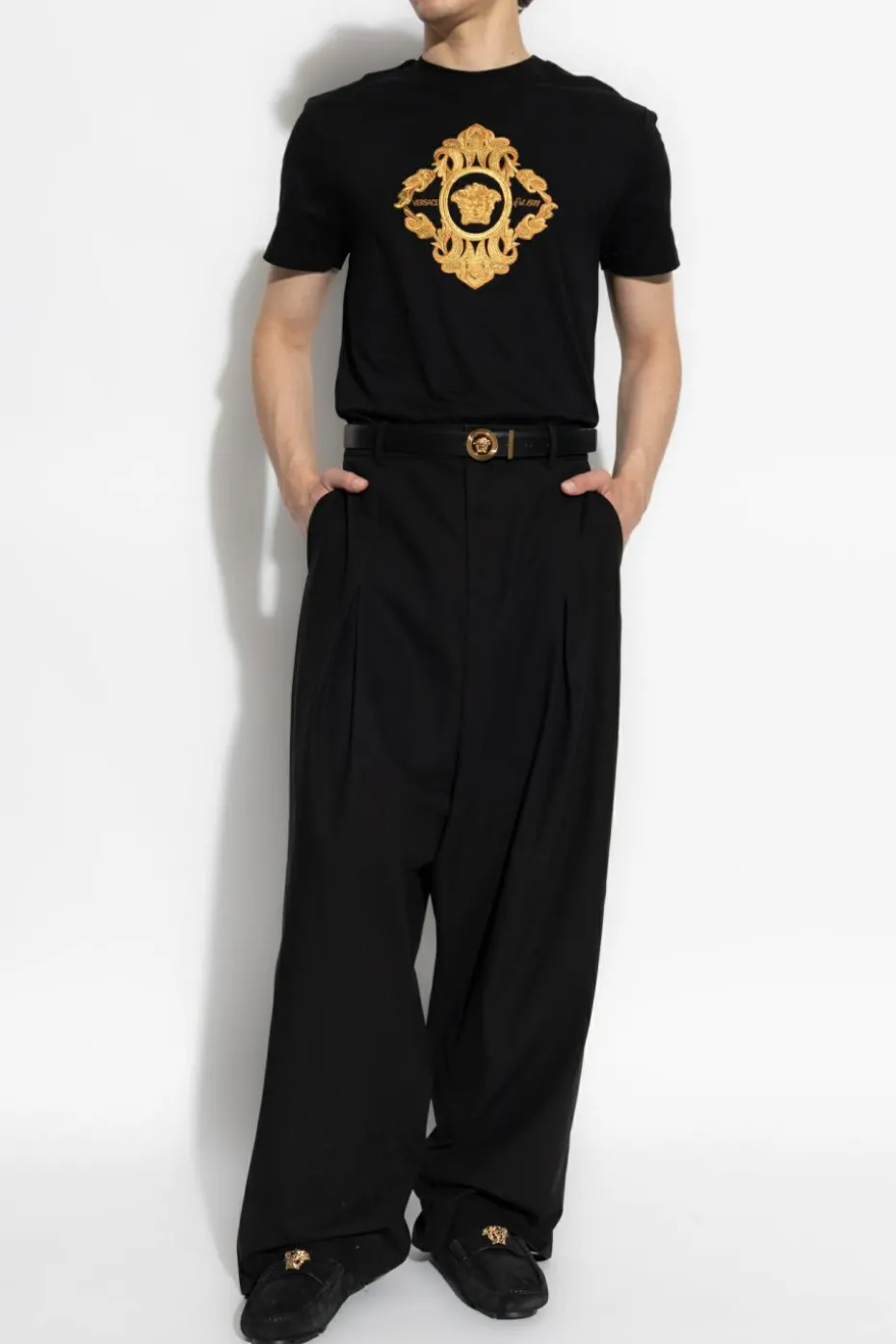 Versace BLACK T-shirt with logo