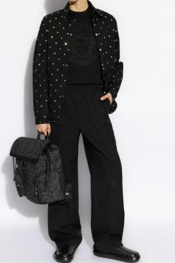 Versace BLACK T-shirt with Medusa head