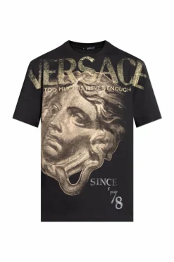Versace BLACK T-shirt with print