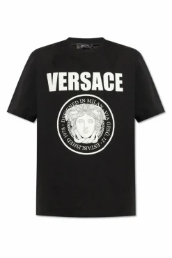 Versace BLACK T-shirt with logo