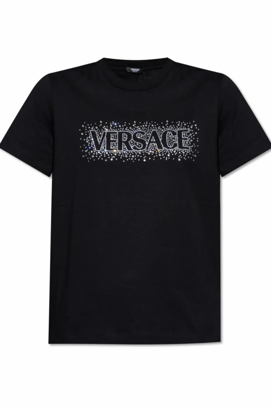 Versace BLACK T-shirt with shimmering crystals