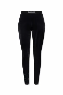 Versace BLACK Velvet leggings