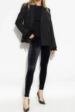 Versace BLACK Velvet leggings
