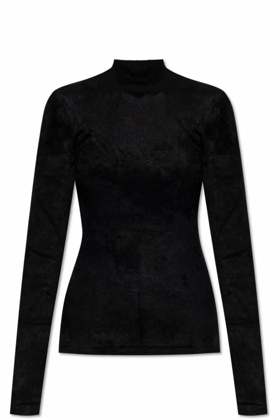 Versace BLACK Velvet long-sleeve top
