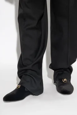 Versace BLACK Velvet slippers