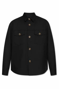 Versace BLACK Wool jacket with pockets