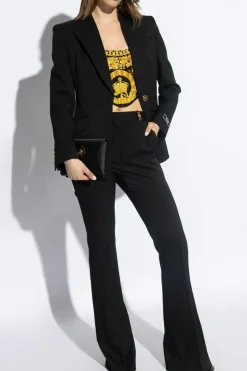 Versace BLACK Wool trousers