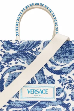 Versace BLUE 'Athena Medium' shopper bag