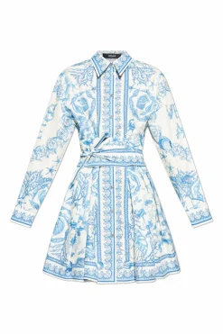 Versace BLUE Dress with waist darts