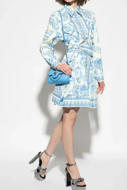 Versace BLUE Dress with waist darts