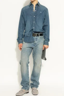 Versace BLUE Jeans with a 'vintage' effect