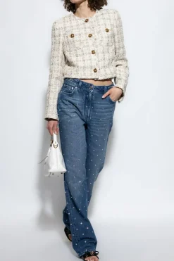 Versace BLUE Jeans with shimmering crystals