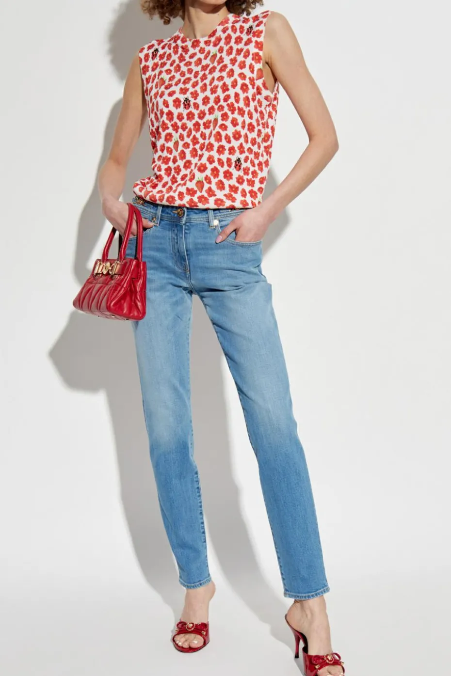 Versace BLUE Jeans with tapered legs