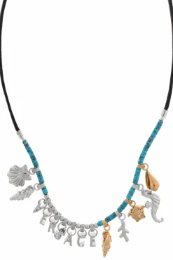 Versace BLUE Necklace with charms