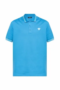 Versace BLUE Polo with a characteristic Medusa head