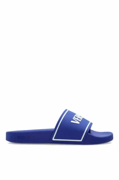Versace BLUE Rubber flip-flops