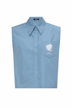 Versace BLUE Shirt with logo