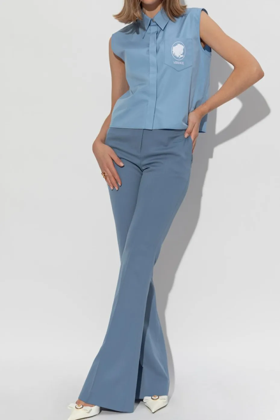 Versace BLUE Shirt with logo