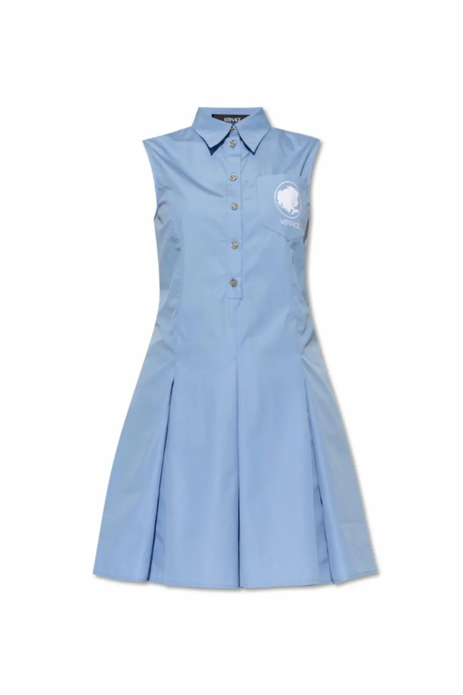 Versace BLUE Sleeveless cotton dress