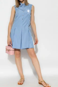 Versace BLUE Sleeveless cotton dress