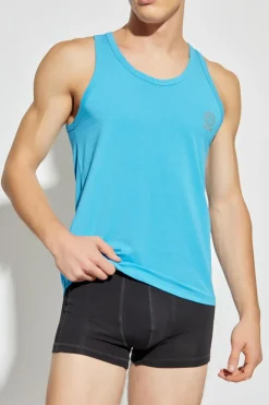 Versace BLUE Sleeveless underwear T-shirt