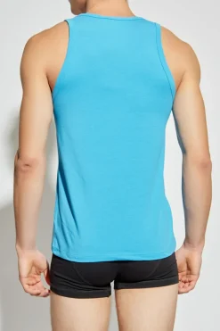 Versace BLUE Sleeveless underwear T-shirt