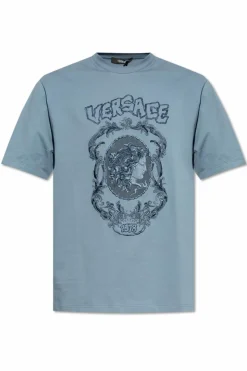 Versace BLUE T-shirt with logo
