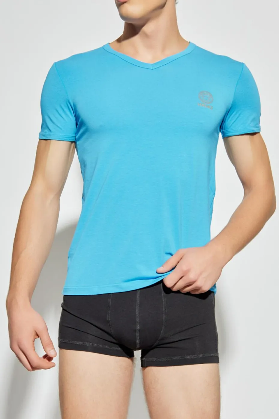 Versace BLUE Underwear T-shirt with V-neck