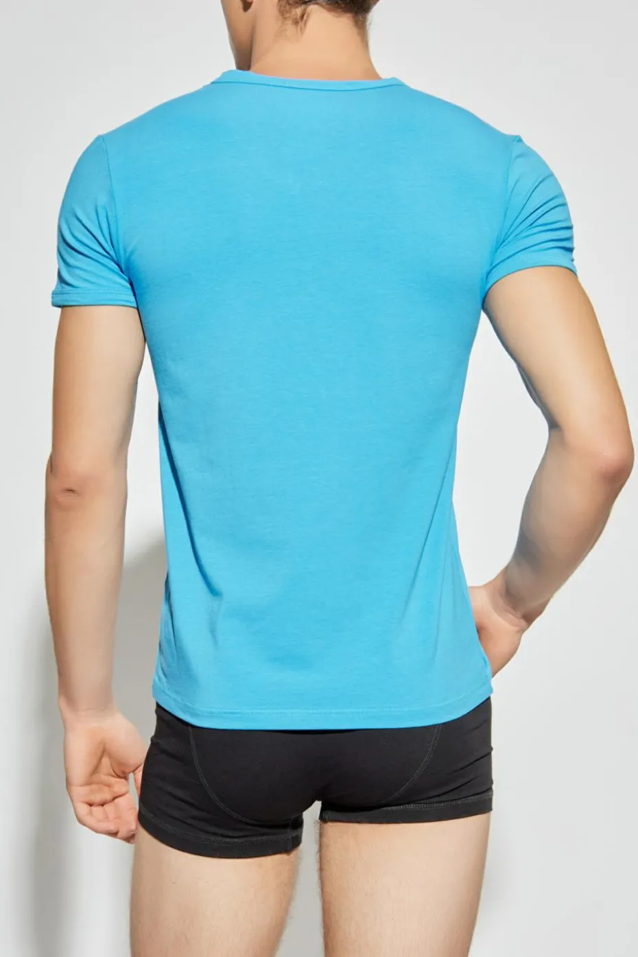 Versace BLUE Underwear T-shirt with V-neck