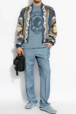 Versace BLUE Wool Pants