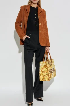Versace BROWN Suede blazer
