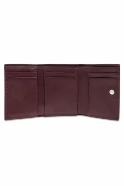 Versace BURGUNDY Leather wallet with Medusa head