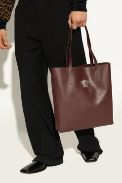Versace BURGUNDY Shopper bag ‘La Medusa’
